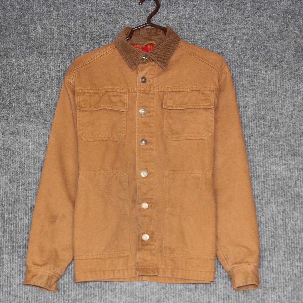 Mens Brooklyn Cloth Workwear Jacket Corduroy‎ Collar Lined Button Up Size M
